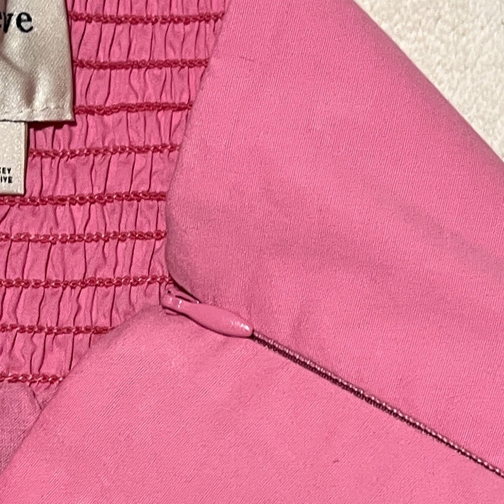 Anthropologie Maeve Pink Maxi Skirt with Button and Pleat Detail Shirred Size XS - Picture 4 of 7